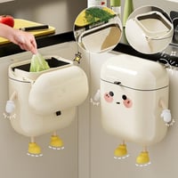 Cartoon Wall-Mounted Trash Bin