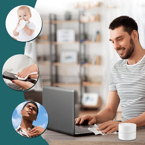 ✨ Komprimierte Handtuch-Tabletten