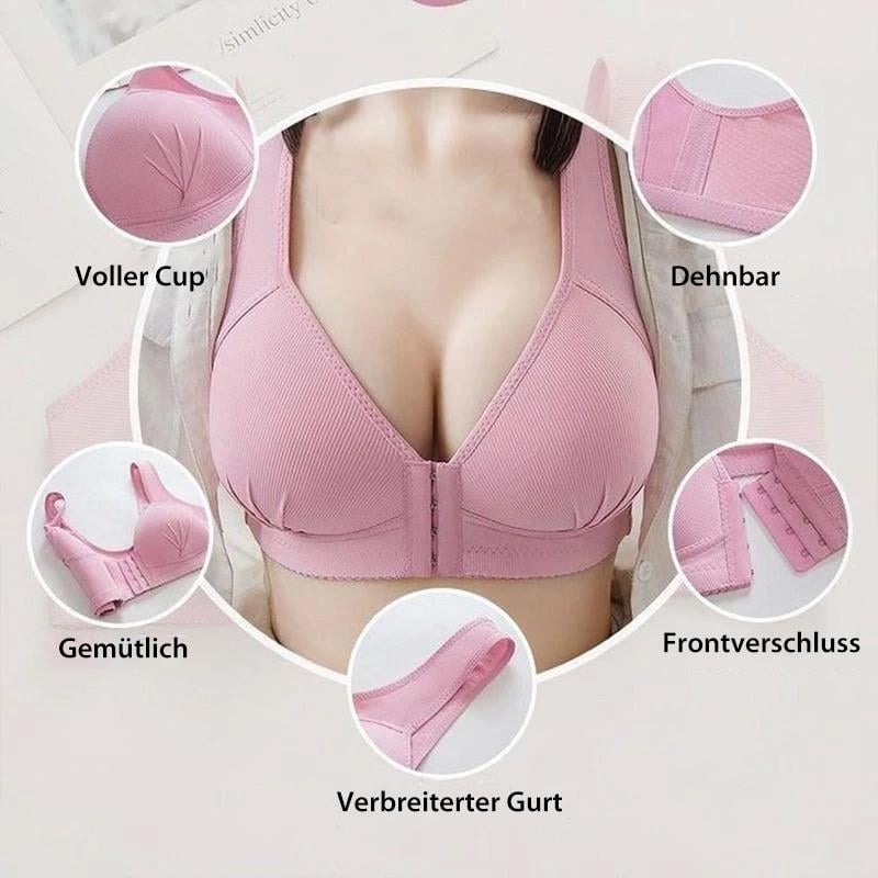 Elastischer Push-Up-Komfort-BH mit Plus-Verschluss vorne