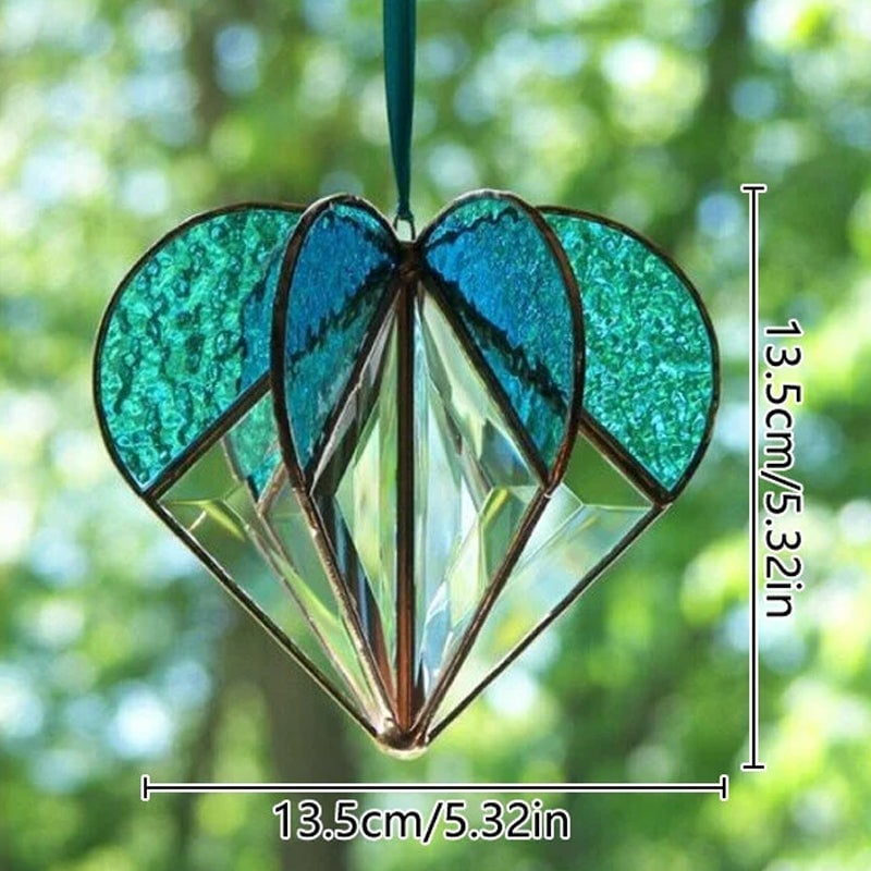 Attrape-soleil en forme de coeur teinté