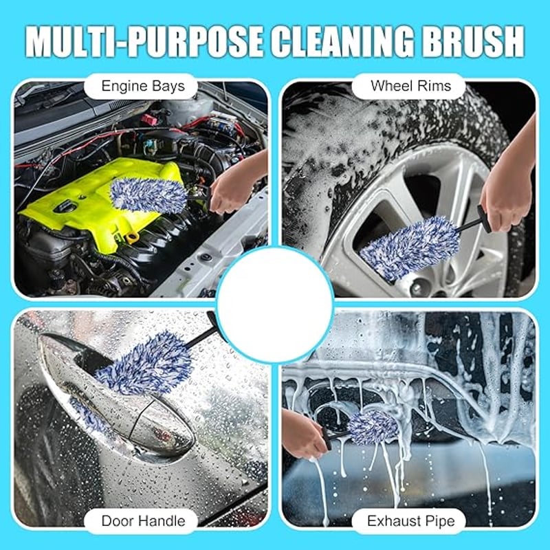 Premium Non-Scratch Microfiber Wheel & Rim Detailing Brush