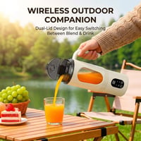 Portable 2-in-1 Electric Juicer and Smoothie Blender