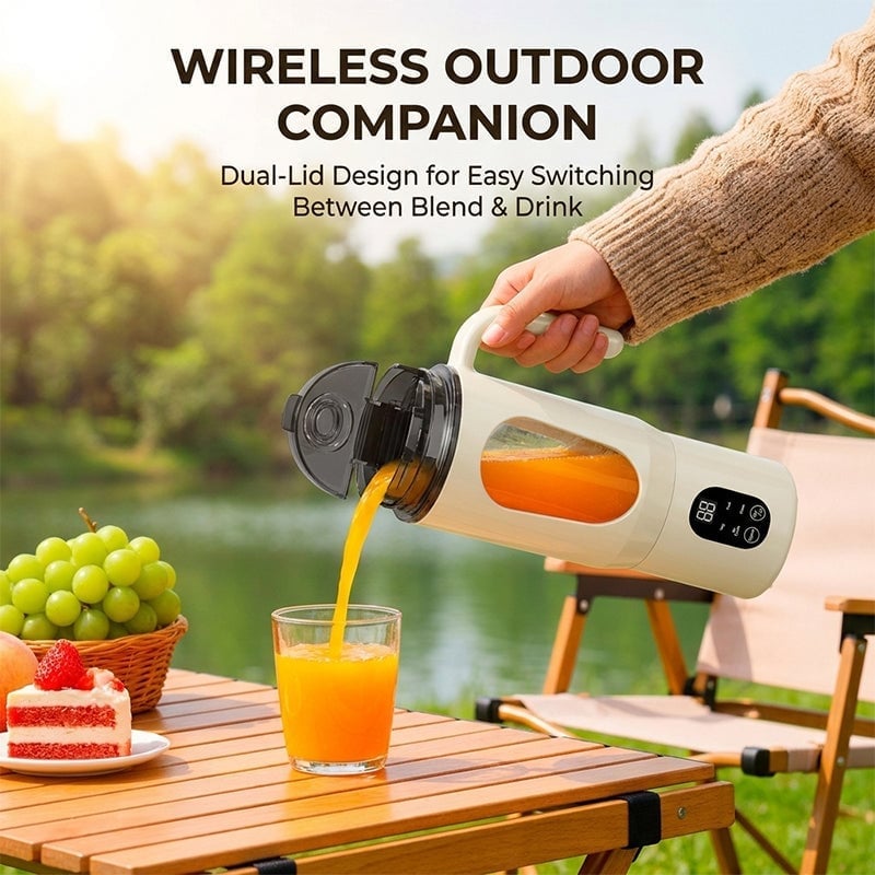 Portable 2-in-1 Electric Juicer and Smoothie Blender