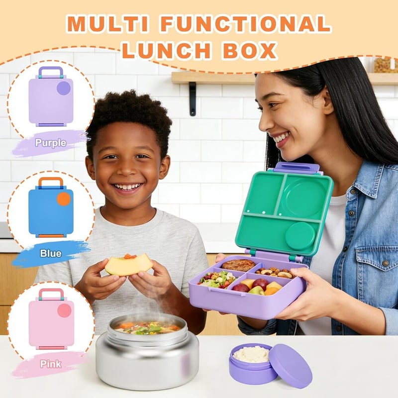 Kids Insulated Leakproof Bento Lunch Box