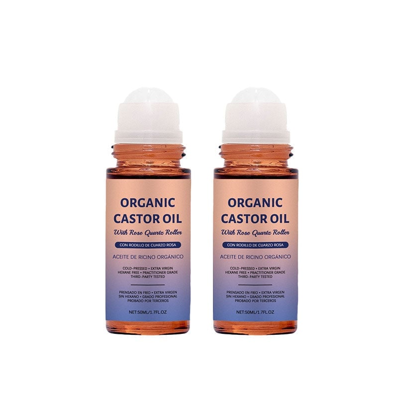 Organic Golden Castor Oil Roll-On with Rose Quartz