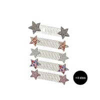 Rhinestone Star Hair Comb Set (5 Pcs)