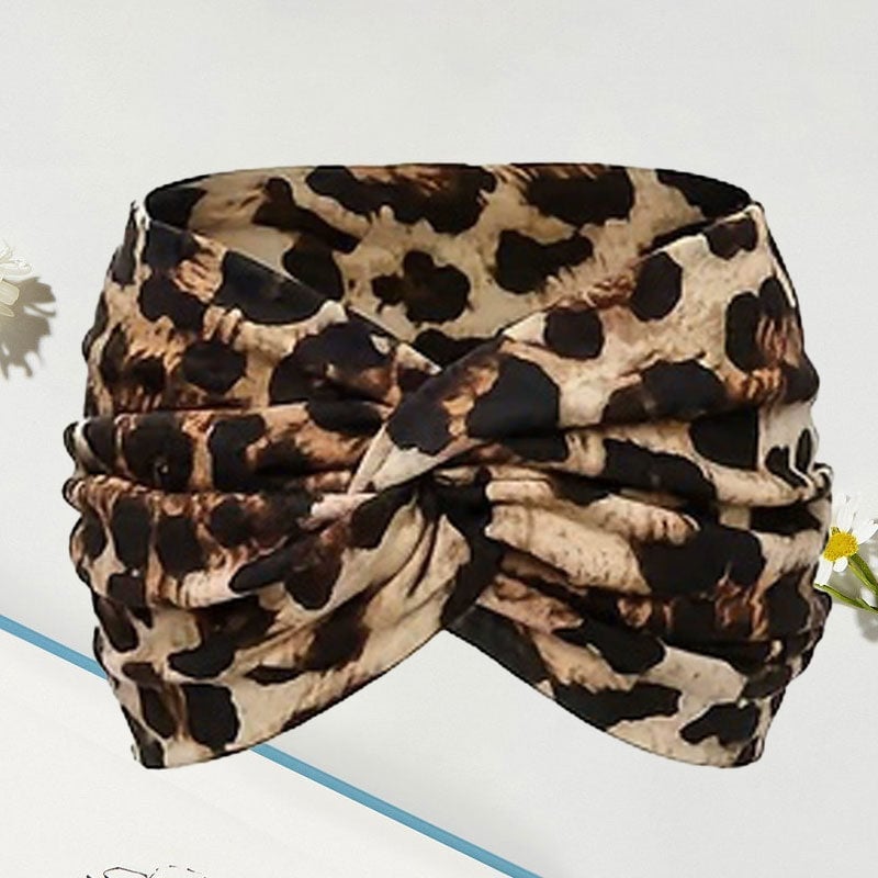 Printed cross yoga headband
