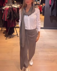 Crossover Irregular Solid Color Trousers