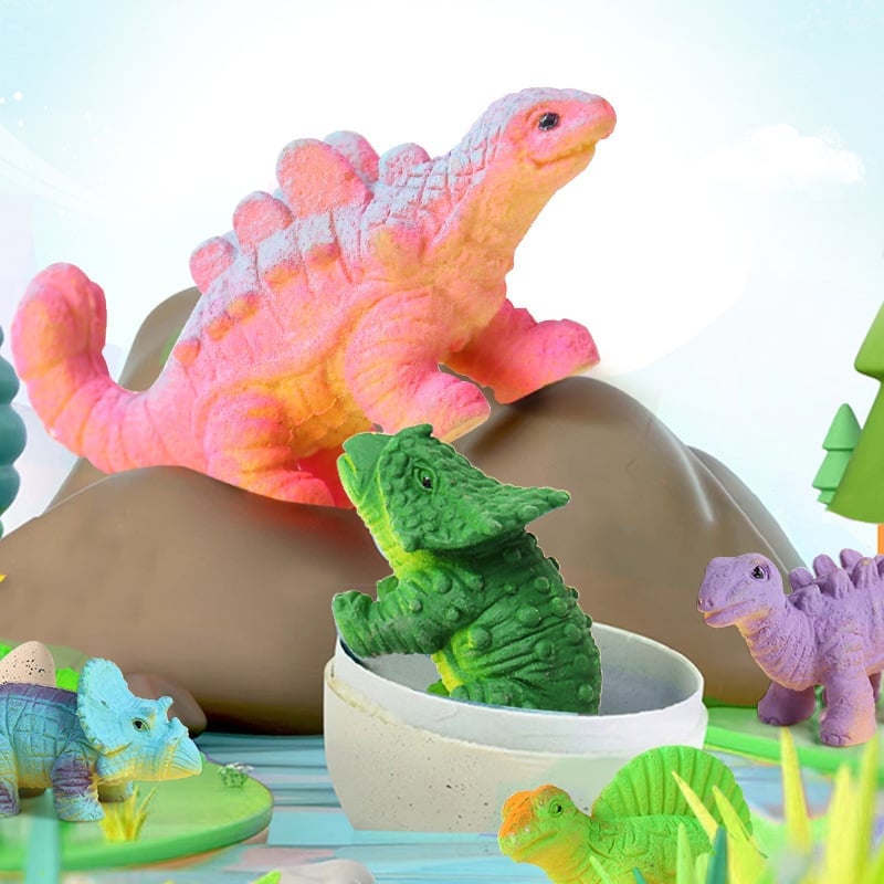 Educational Dino Egg Bath Bombs with Surprise Toy Discovery