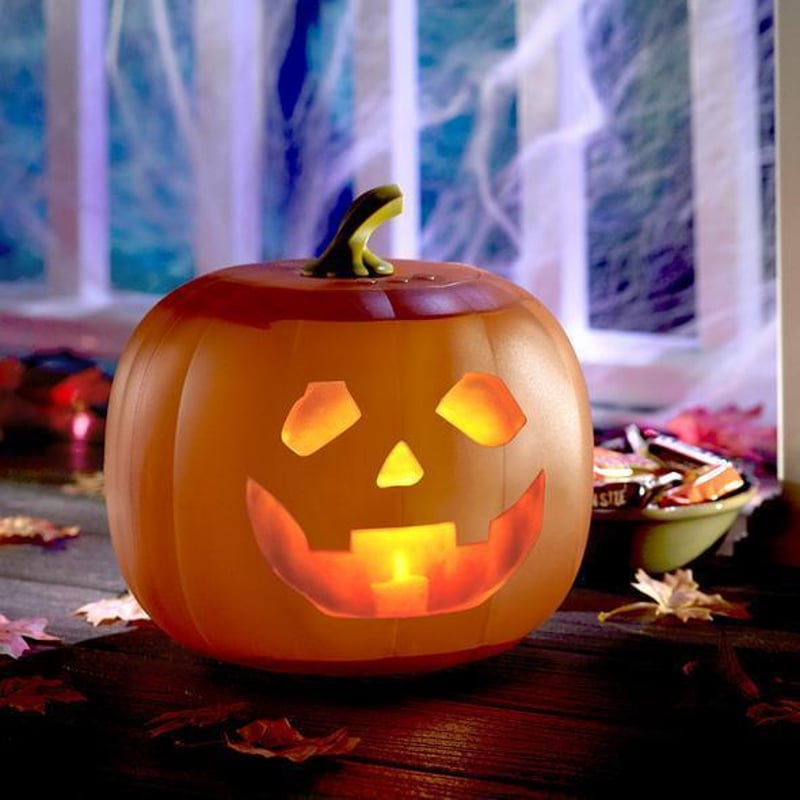 Halloween Sound-Activated Pumpkin with Built-In Speaker