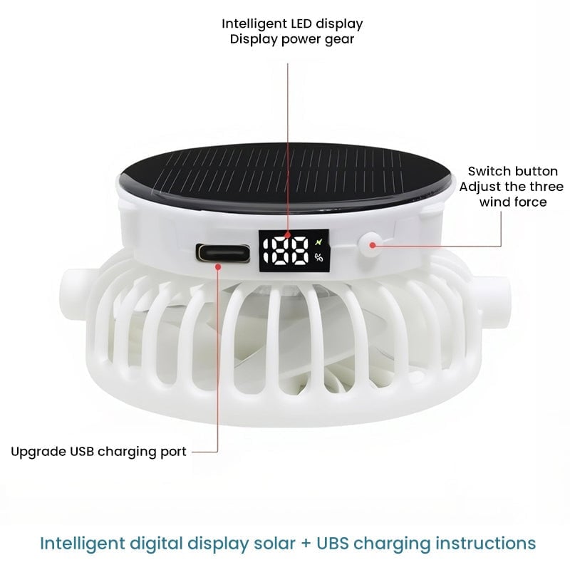 Sakerplus Solar Powered Cooling Fan Cap