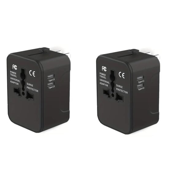Universal Travel Adapter with Dual USB Ports
