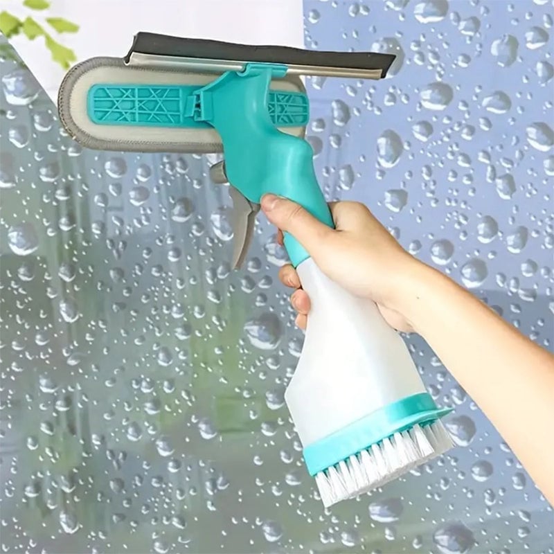 Scrape-and-Wipe Window Cleaner
