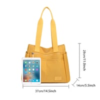 Handväska med stor kapacitet med flera fickor