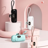Mini Portable Charger with Built-in Cable