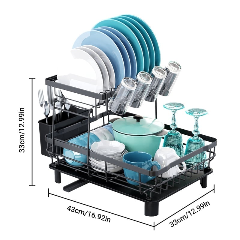 2-Tier Kitchen Dish Drying Rack