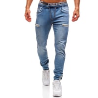 Jeans casual sport hombre con cremallera