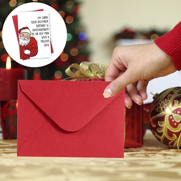 Cartoon Santa Claus Birthday Card