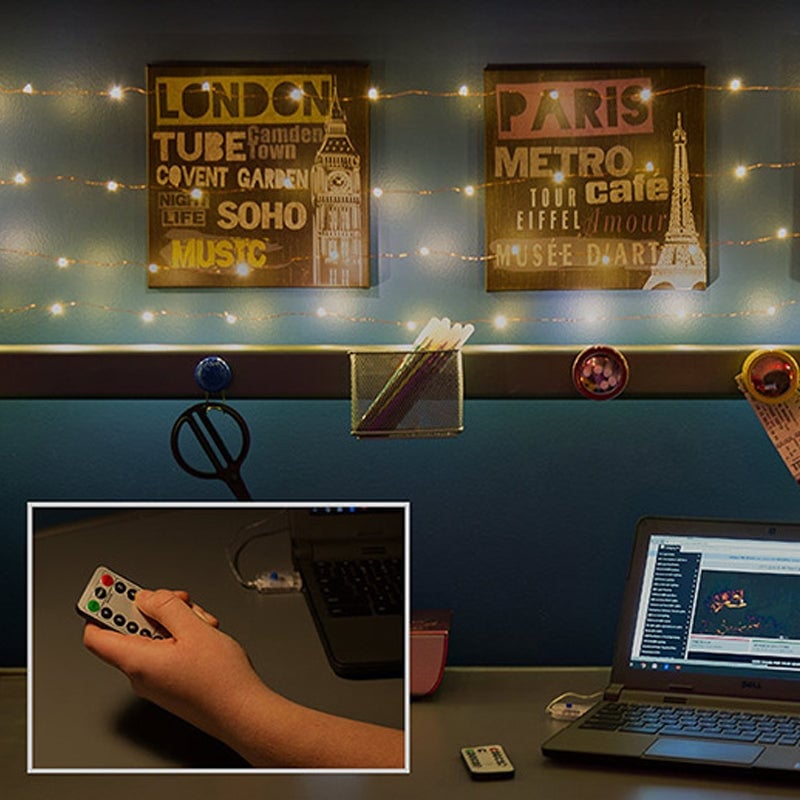 USB-Kupferdraht-Lichterkette mit Fernbedienung