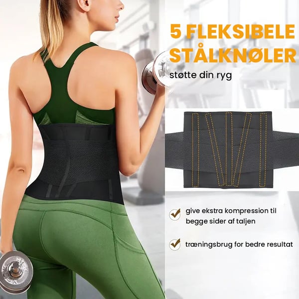 Taljestrammende bælte med velcrostropper