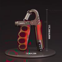 Adjustable electronic counting strength grip