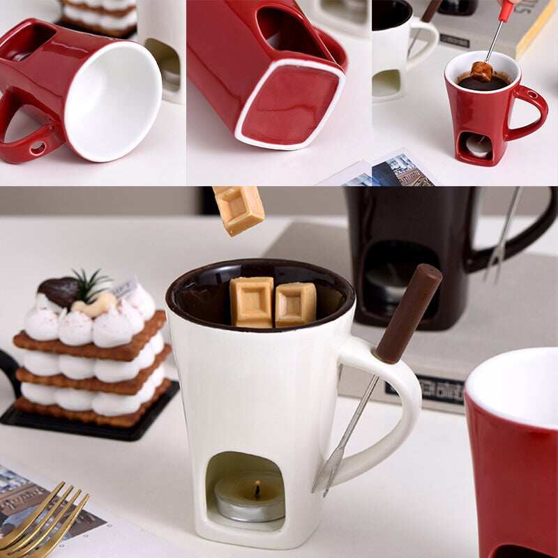Tasse à fondue multifonctionnelle en céramique