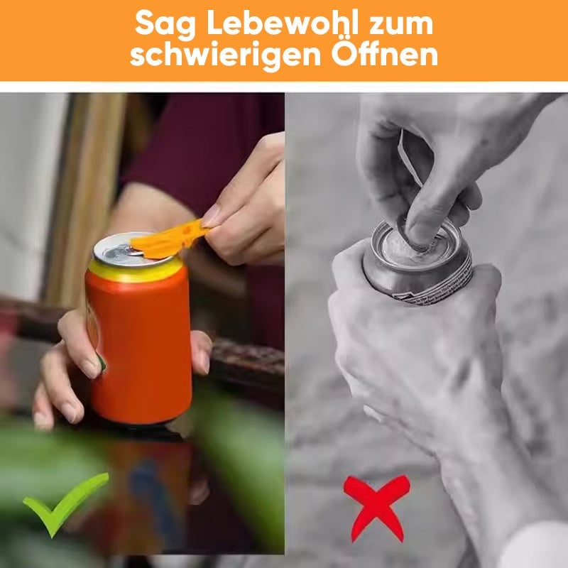 Einfacher Dosenöffner mit Getränkeschutz