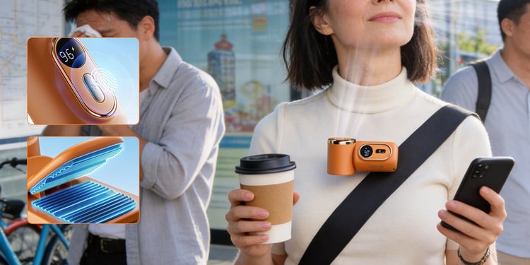 Mini Portable Handheld Clip-On Fan