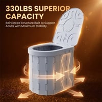 Portable Folding Toilet with Lid