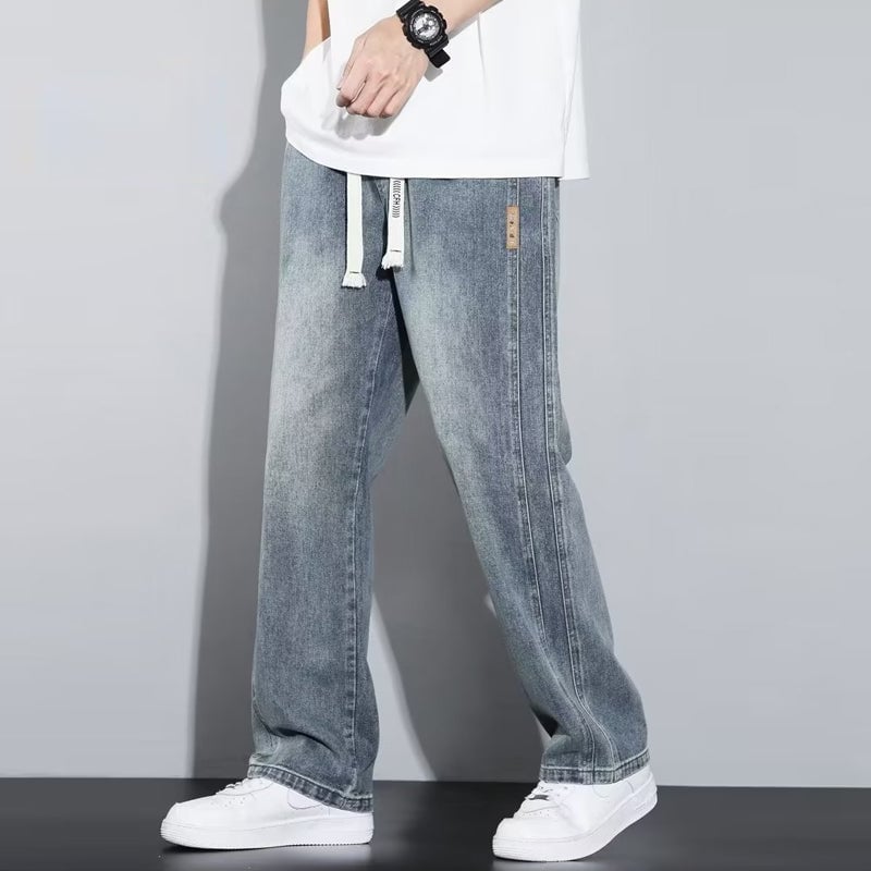 Lösa raka jeans för män