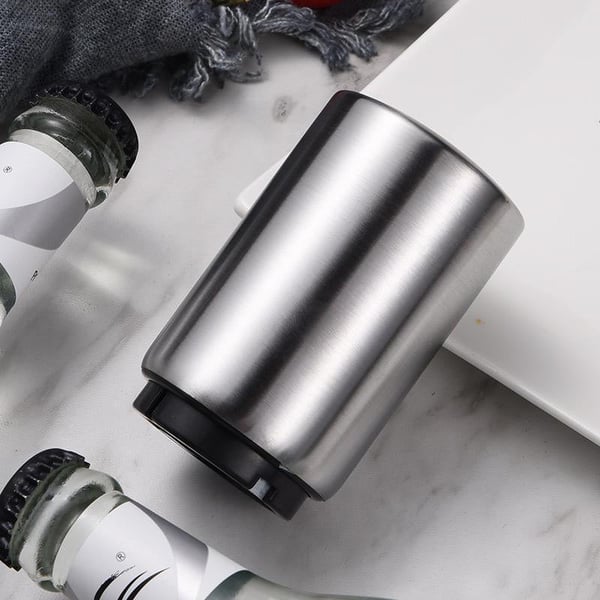 Automatischer Edelstahl-Flaschenöffner mit Druckmechanismus