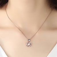 Heart necklace Set with rose