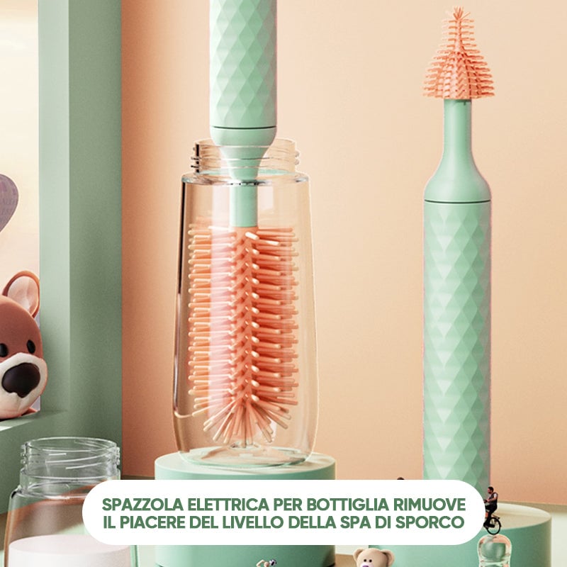 Spazzola elettrica per bottiglie in silicone