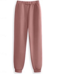 Pantalon décontracté en polaire imprimé lettres