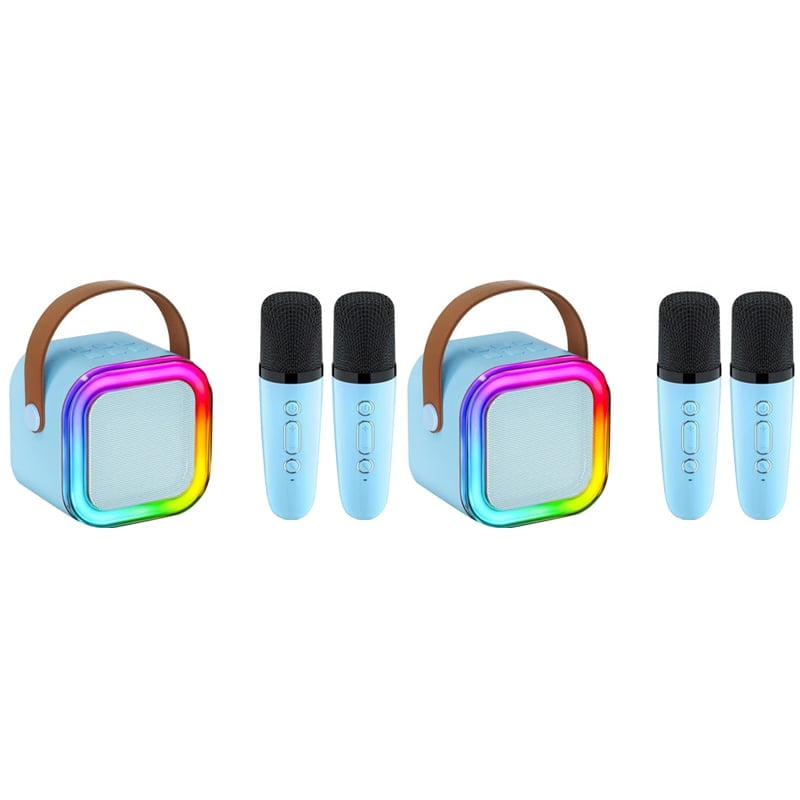 Mini Karaoke Machine with Wireless Microphones