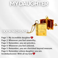 English/Spanish - My Little Star Book Necklace for Daughter
