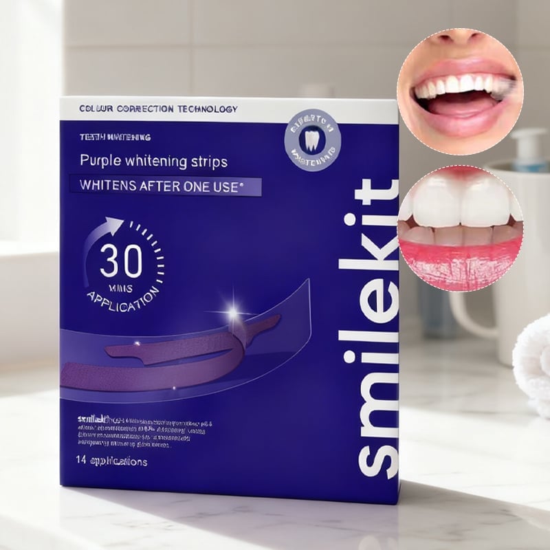 Teeth Whitening Strips with Advanced Color Correcting Technology