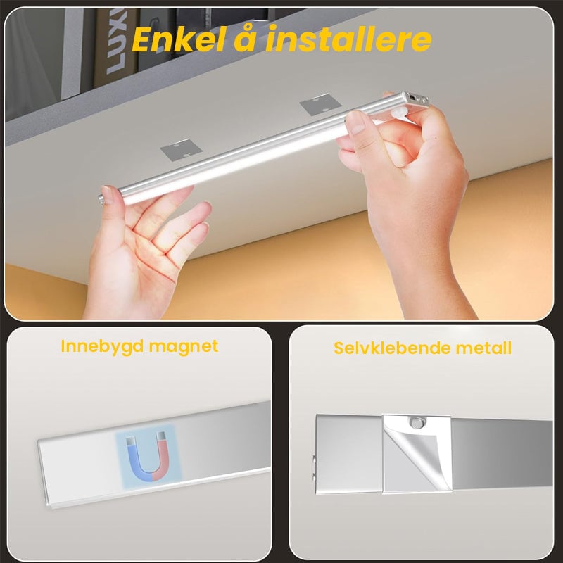 LED magnetisk induksjonslampe med 3 moduser