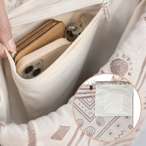Anti-Theft Beach Towel Bag