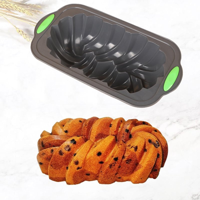 Two-color spiral toast bread silicone mold