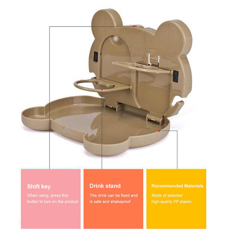 Auto Back Seat Foldable Food Tray Holder