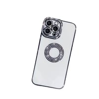 Custodia per iPhone con diamanti glitterati