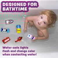6 Pack Water Activated Flashing Colors Soft Squeezable Sensory Toys