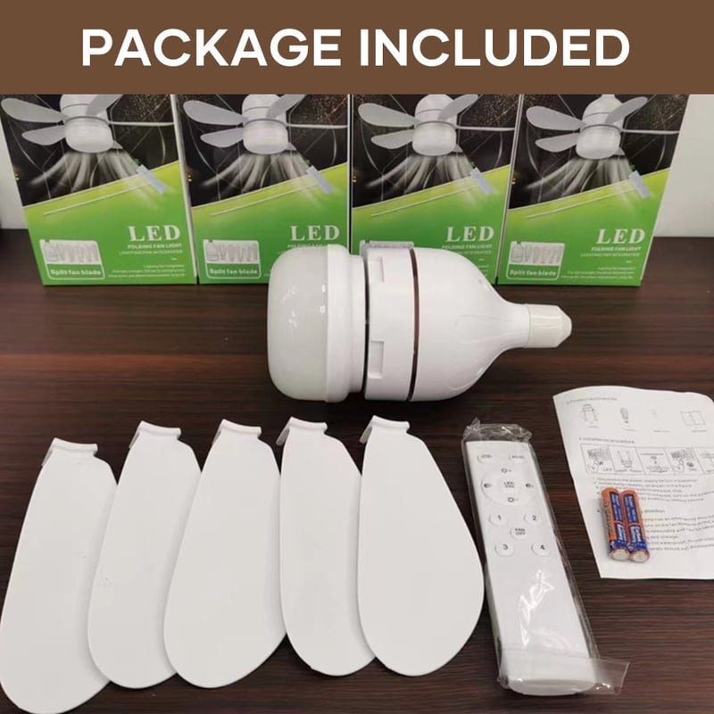 2-in-1 Socket Ceiling Fan with Dimmable LED Light(30W/40W)