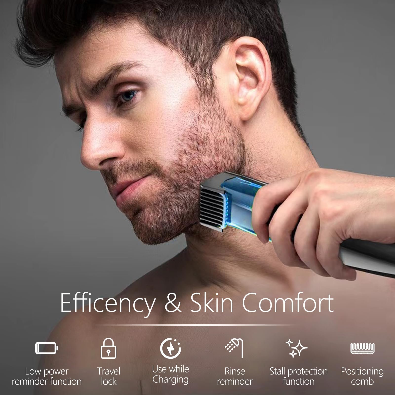 Sakerplus Mess-Free Vacuum Beard Trimmer