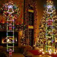 Christmas Ladder Decoration Lights With Santa Claus