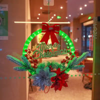 Weihnachtskränze mit LED-Licht