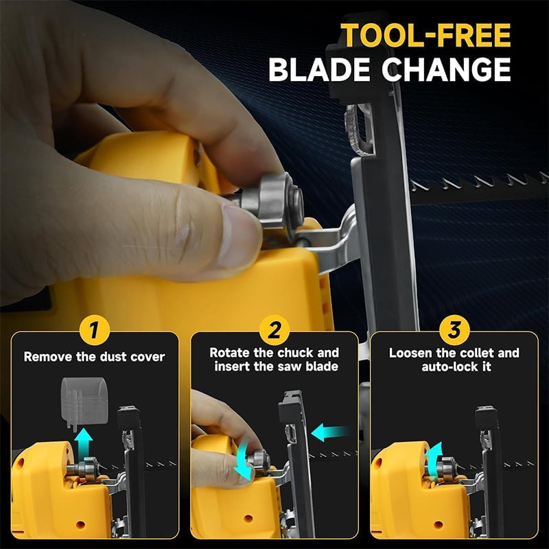 Sakerplus Cordless Brushless Jigsaw with LED