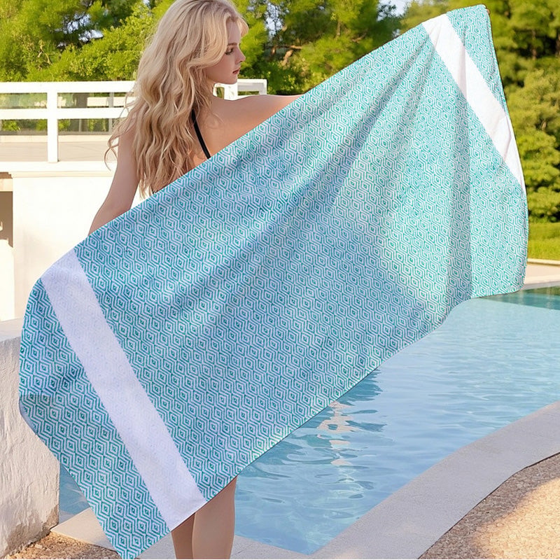 Large Quick Dry Jacquard Beach Bath Towel
