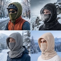 Fleece-Doppelschicht-Integrierte Mütze